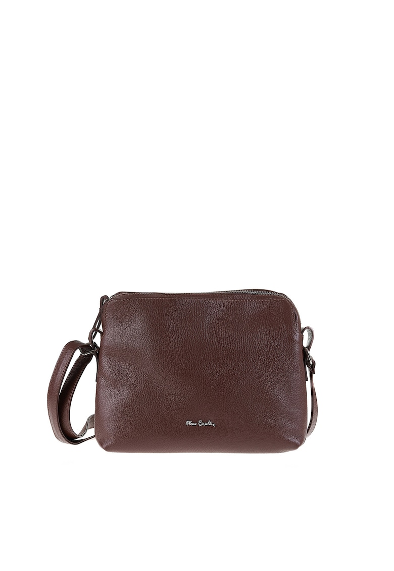 Geanta crossbody de piele Aralia - Maro inchis