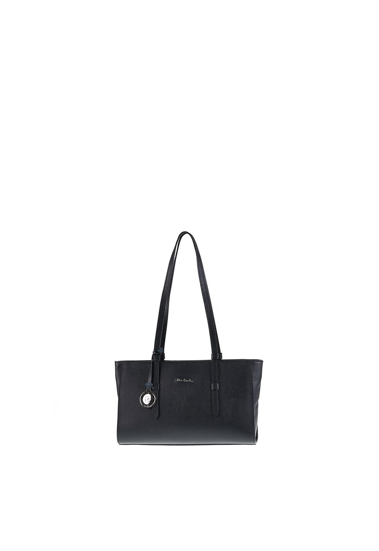 Geanta tote de piele Valeria - Negru