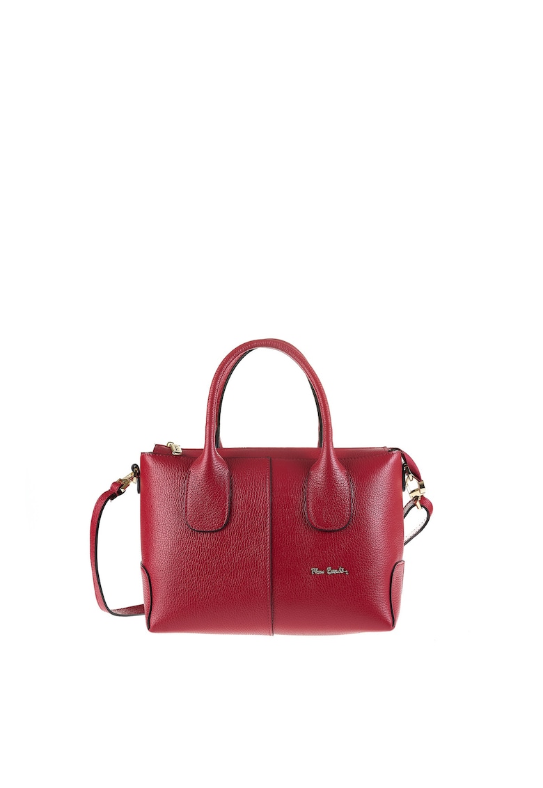Geanta shopper de piele Silvana - Rosu