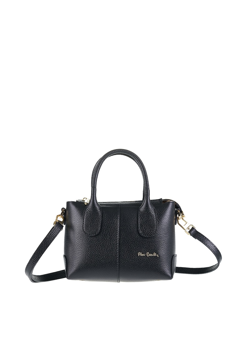 Geanta crossbody de piele Floriana - Negru