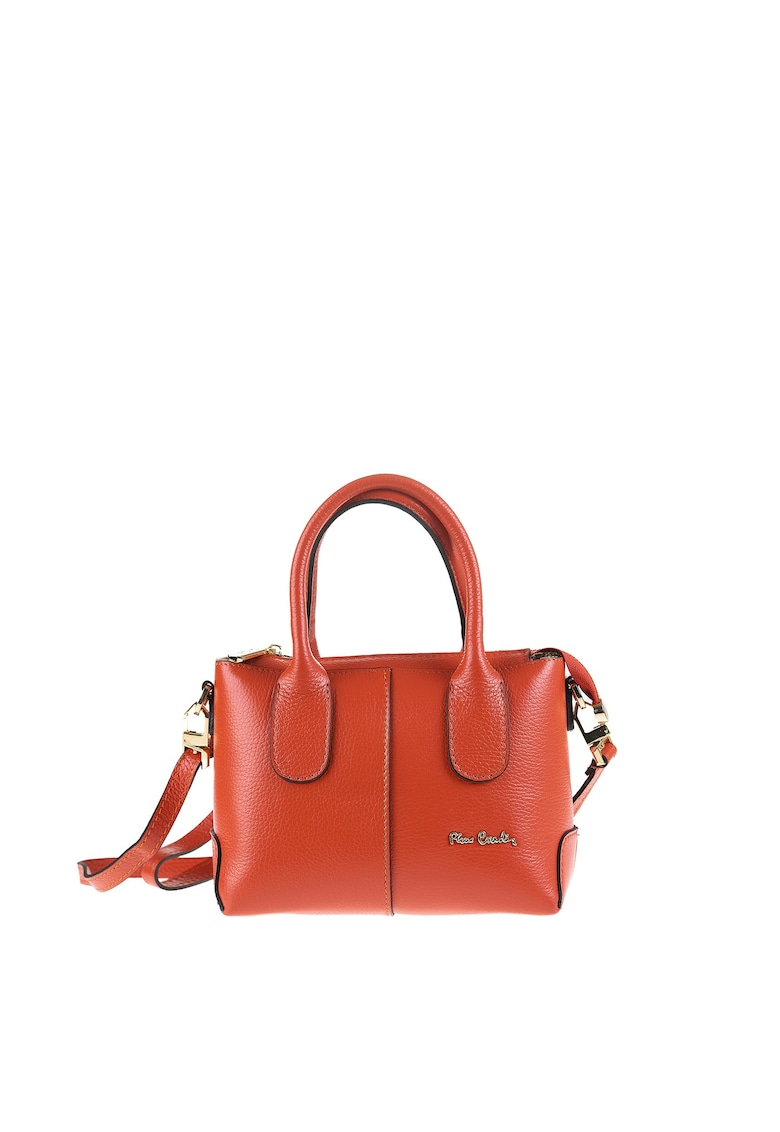 Geanta crossbody de piele Floriana - Portocaliu