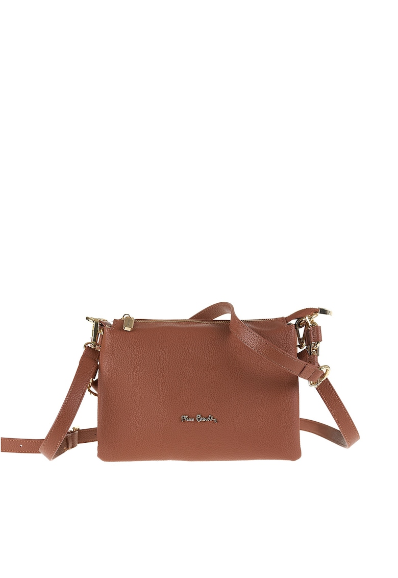 Geanta crossbody de piele cu bareta ajustabila Brunilde - Maro