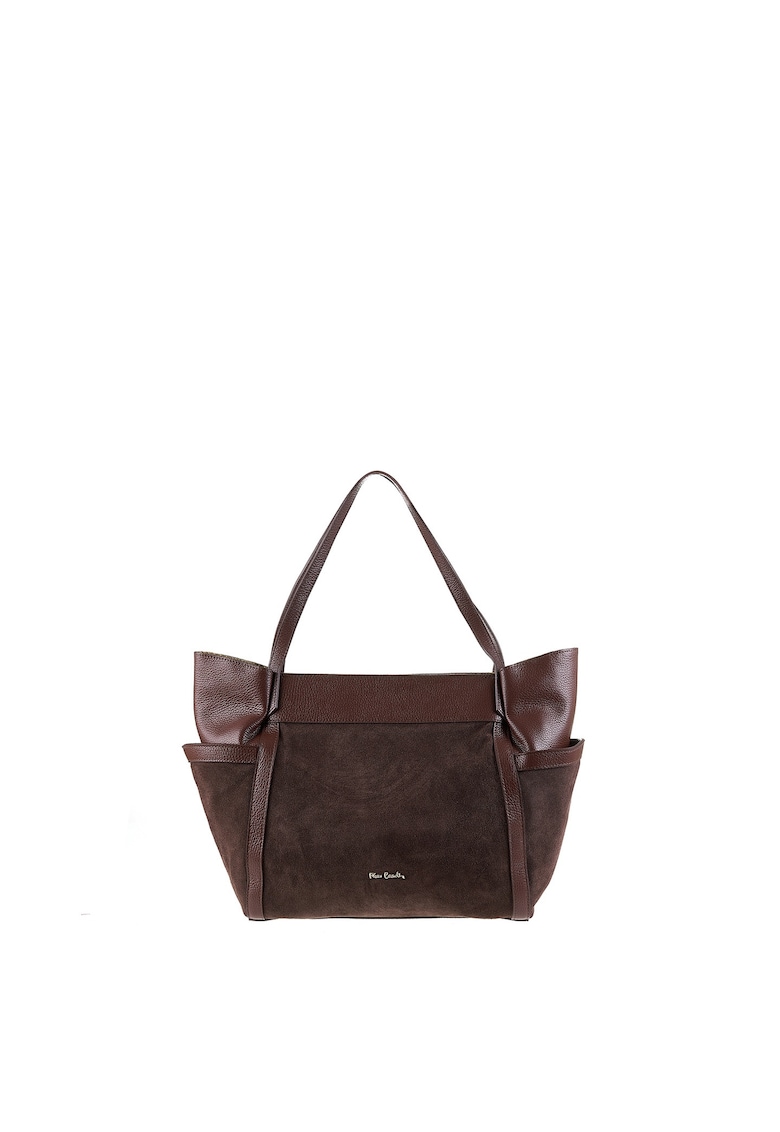 Geanta din piele si piele intoarsa cu maner Sereia