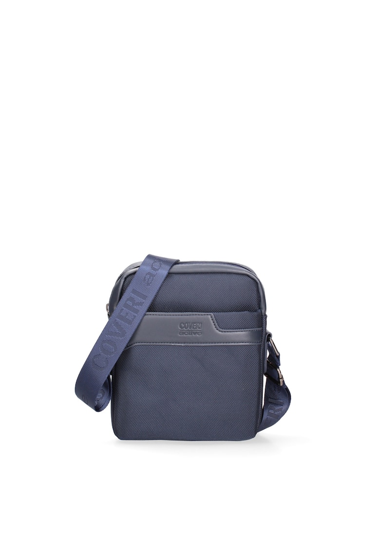 Geanta crossbody cu bareta logo - Albastru
