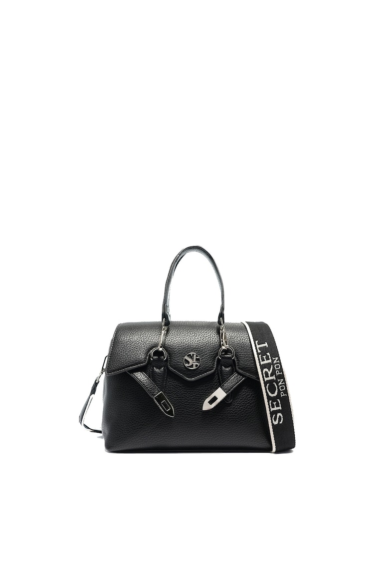 SECRET PON PON. - Geanta din piele ecologica cu maner Seraphina