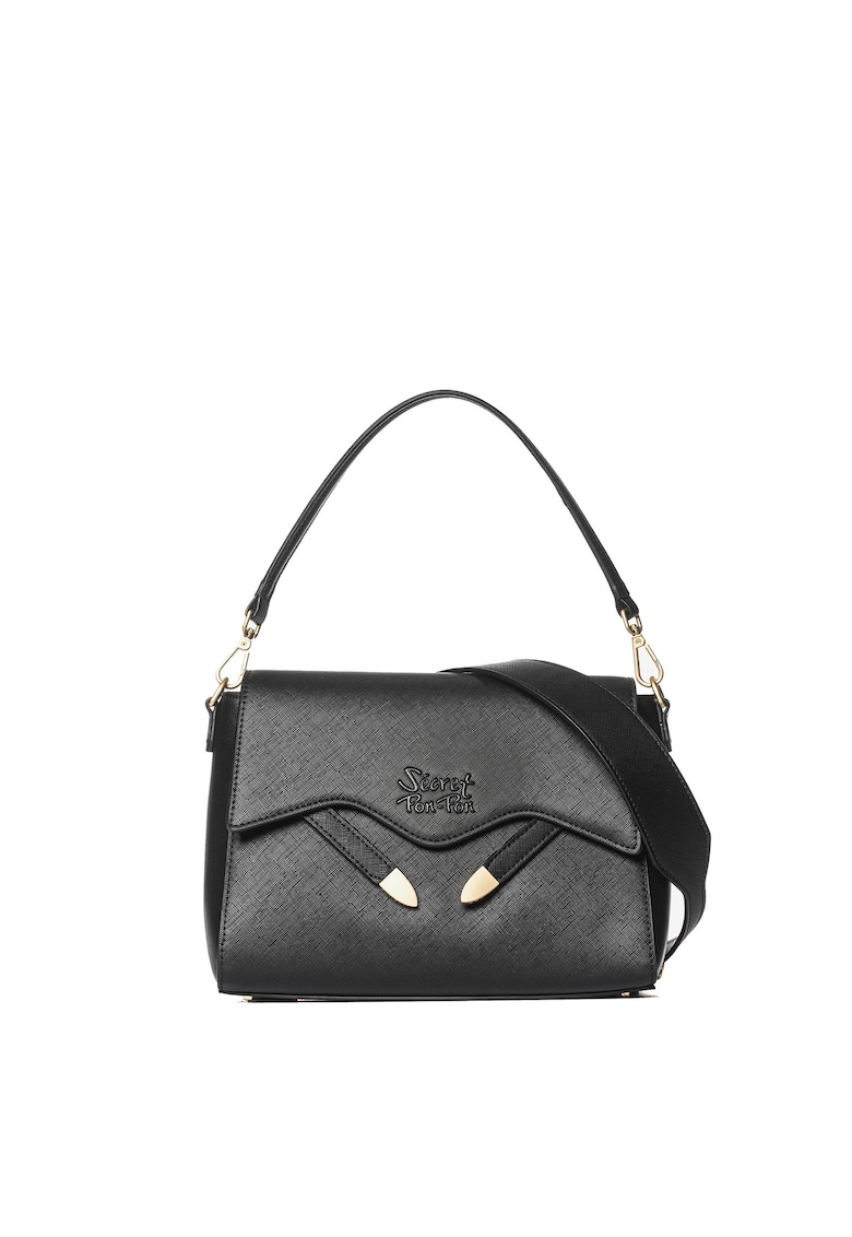 SECRET PON PON. - Geanta crossbody din piele ecologica cu maner detasabil Celestia Ultra