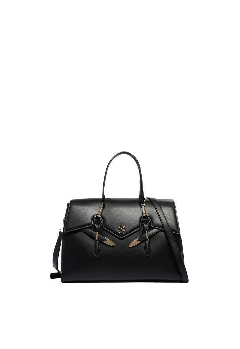 SECRET PON PON. - Geanta din piele ecologica cu maner Ardenza - Negru