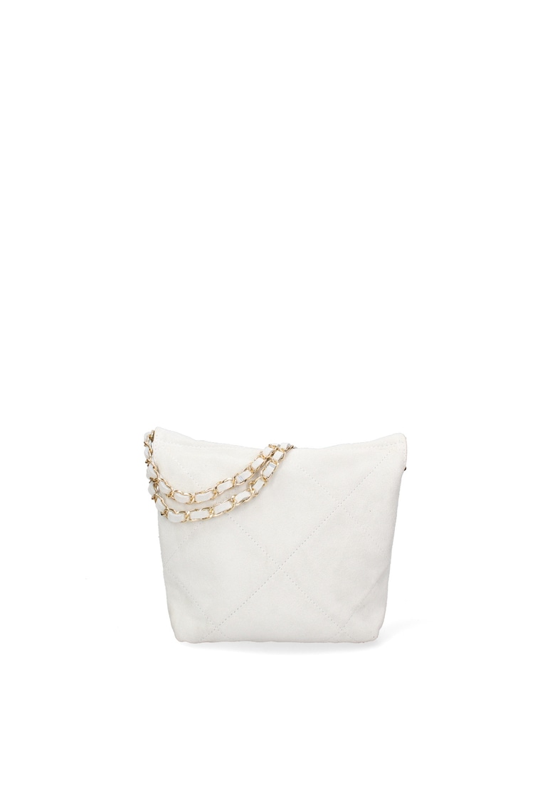 Geanta crossbody din piele intoarsa cu barete din lant Edera Plux