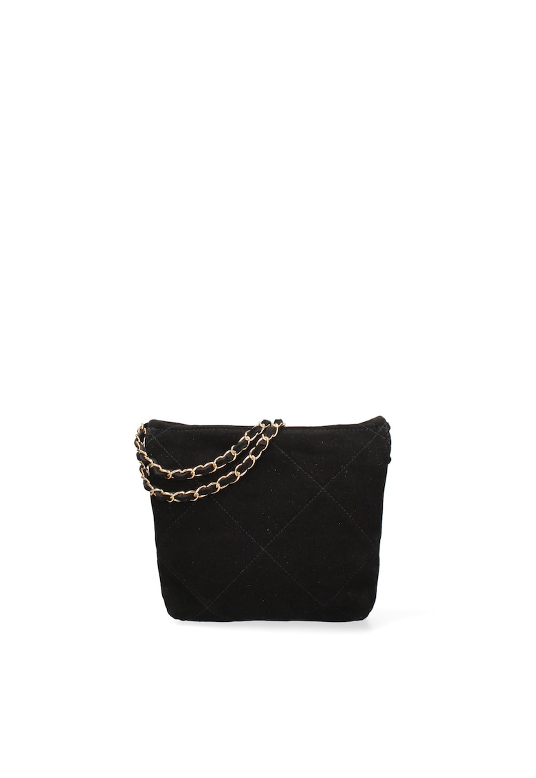 Geanta crossbody din piele intoarsa cu barete din lant Edera Plux Geanta crossbody din piele intoarsa cu barete din lant Edera Plux