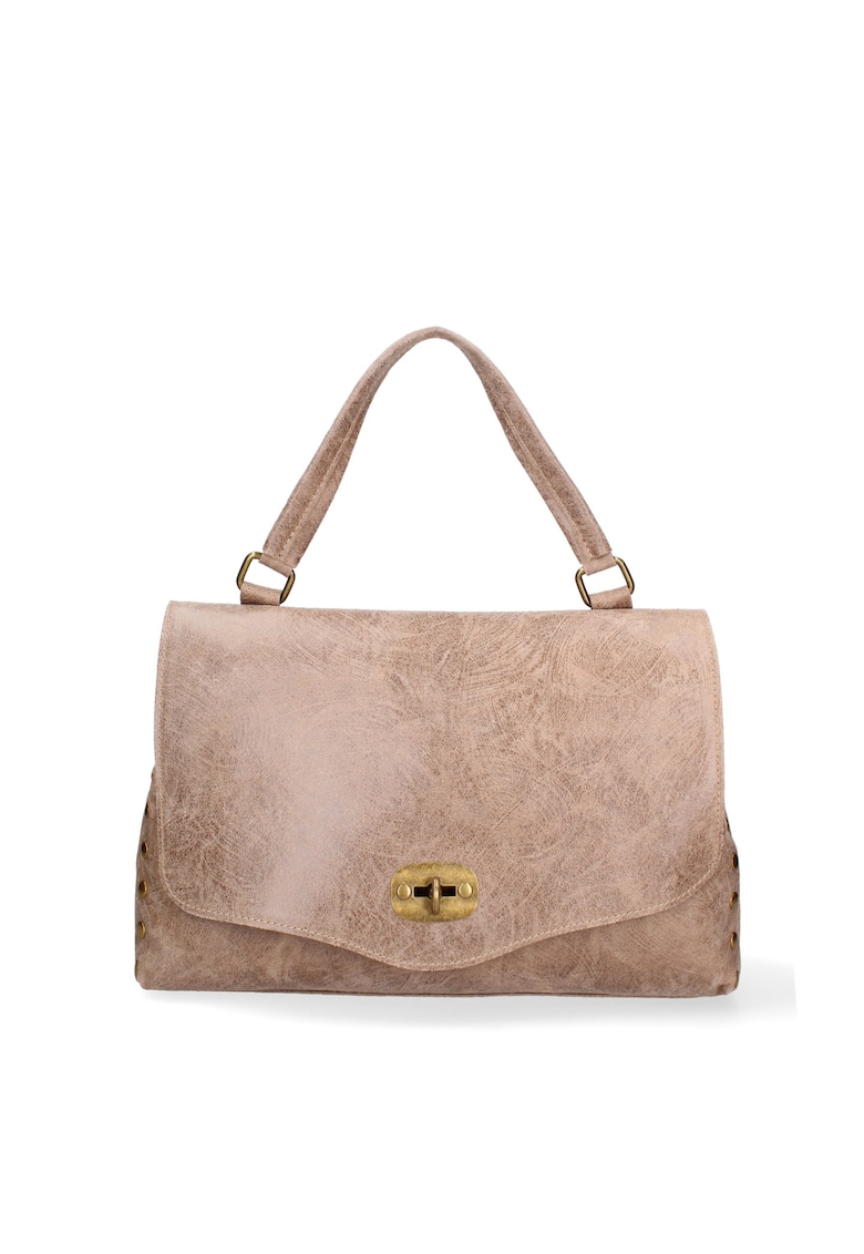 Geanta din piele cu bareta de umar si inchidere cu clapa Silvana Prime