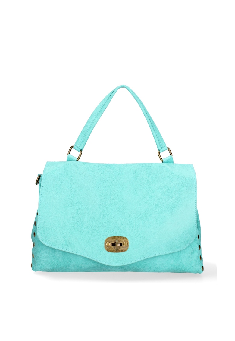 Geanta din piele cu bareta de umar si inchidere cu clapa Silvana Prime