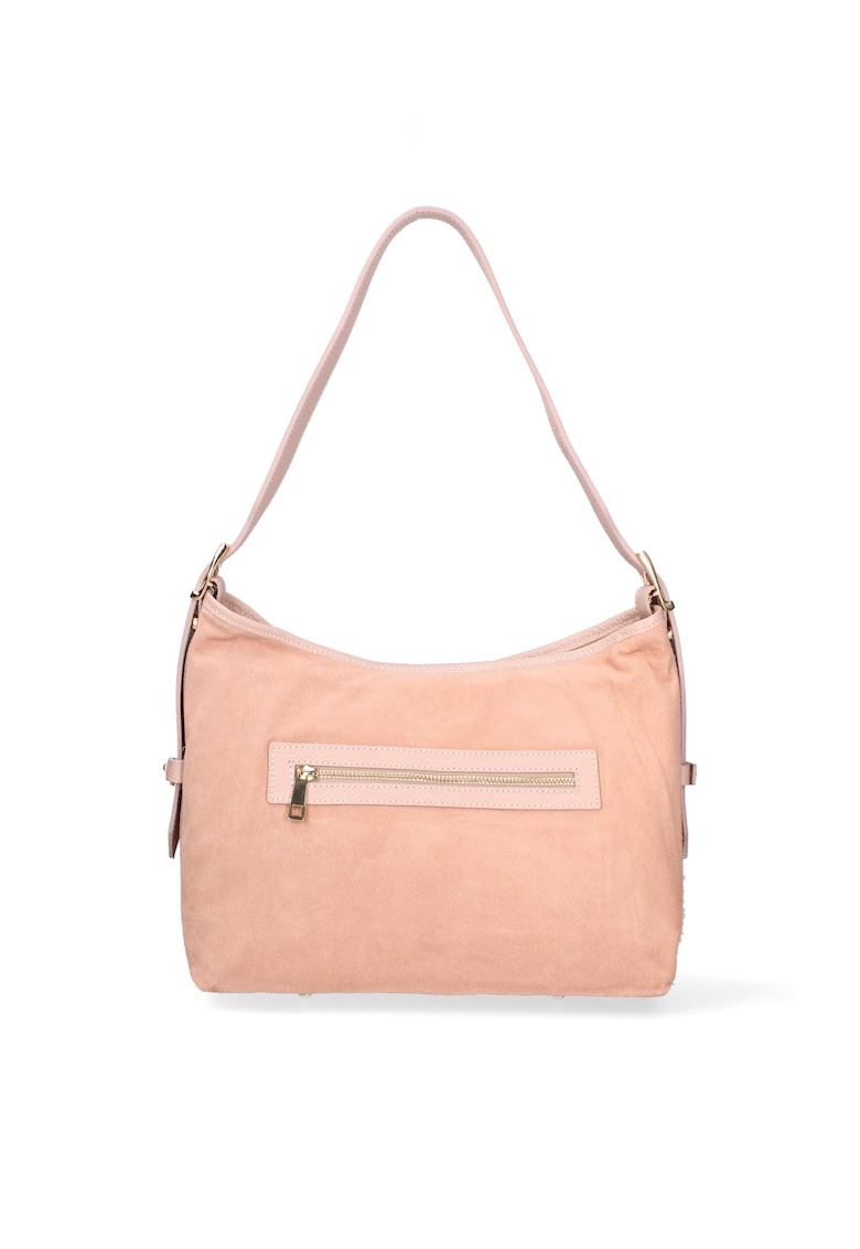 Geanta de piele intoarsa cu bareta de umar Araminta Pro