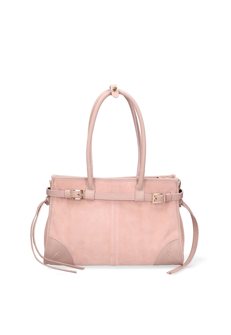 Geanta de piele intoarsa cu bareta de umar Novara Ultra