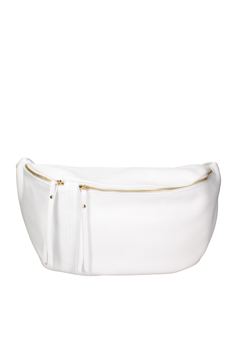 Geanta crossbody de piele - Alb