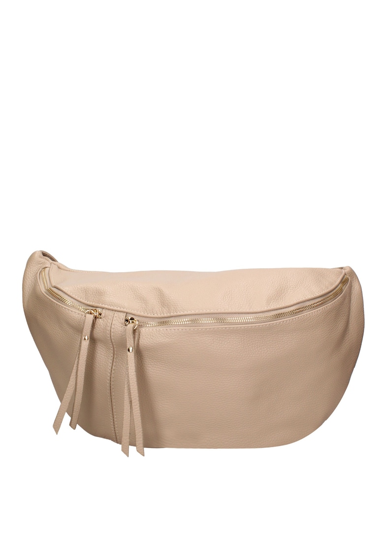Geanta crossbody de piele - Maro taupe