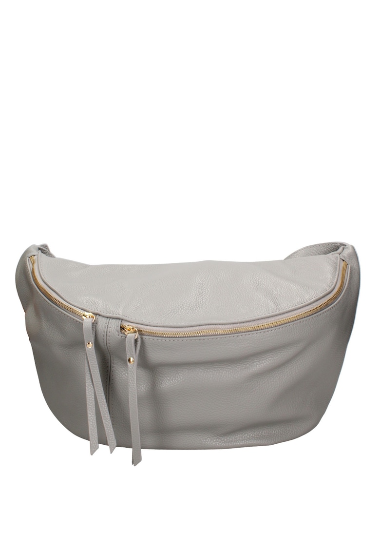 Geanta crossbody de piele - Gri