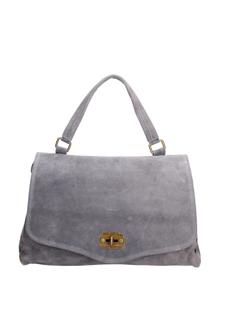 Geanta din piele intoarsa cu bareta de umar Zelia Elite