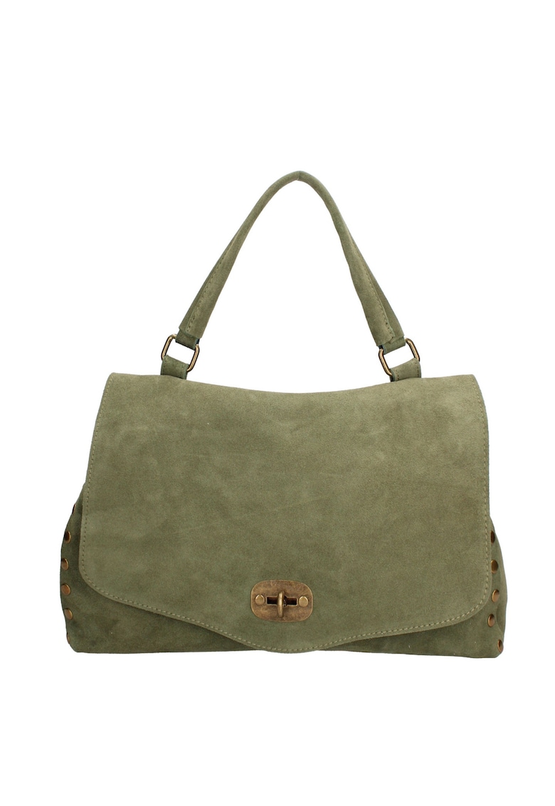 Geanta din piele intoarsa cu bareta de umar Zelia Elite