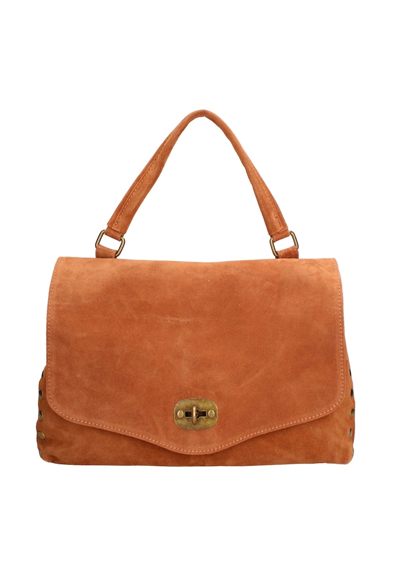 Geanta din piele intoarsa cu bareta de umar Zelia Elite