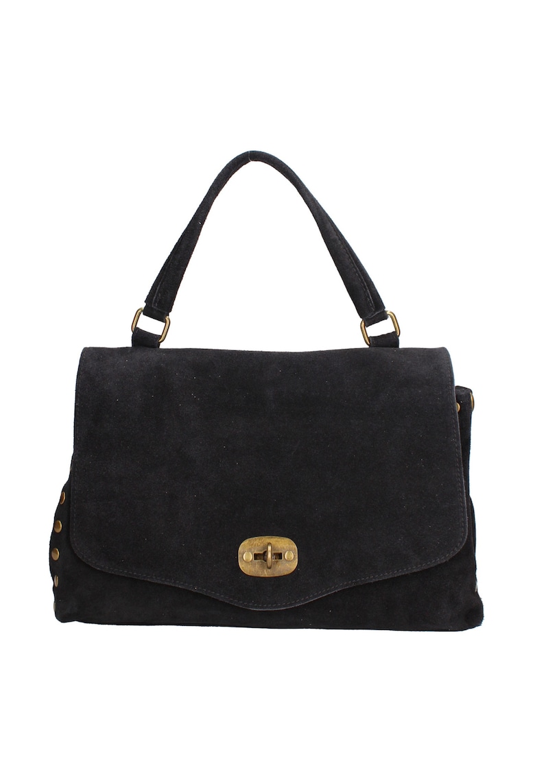 Geanta din piele intoarsa cu bareta de umar Zelia Elite