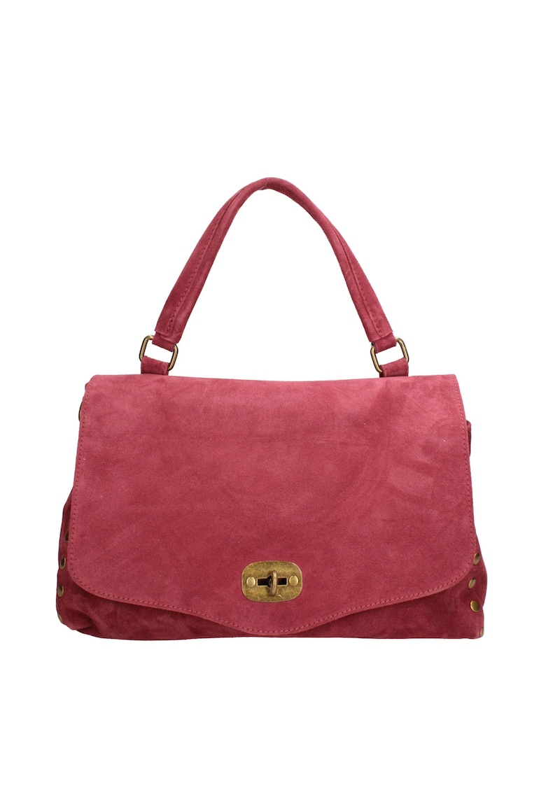 Geanta din piele intoarsa cu bareta de umar Zelia Elite