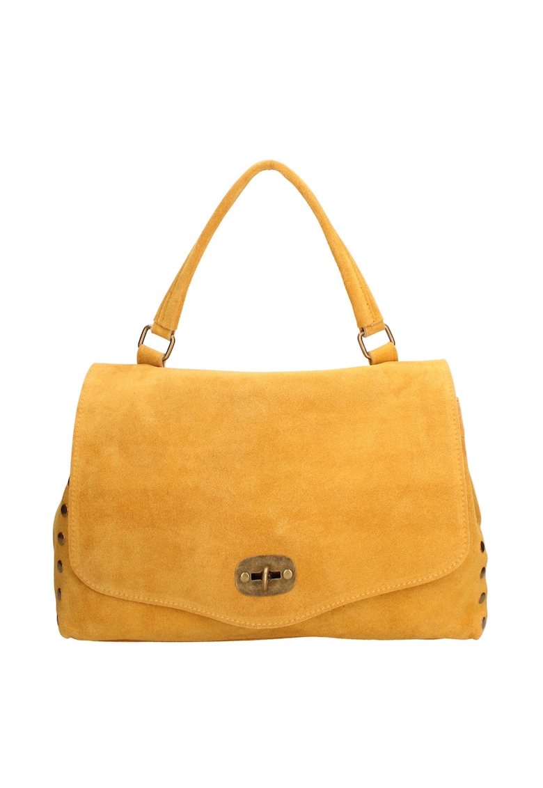 Geanta din piele intoarsa cu bareta de umar Zelia Elite