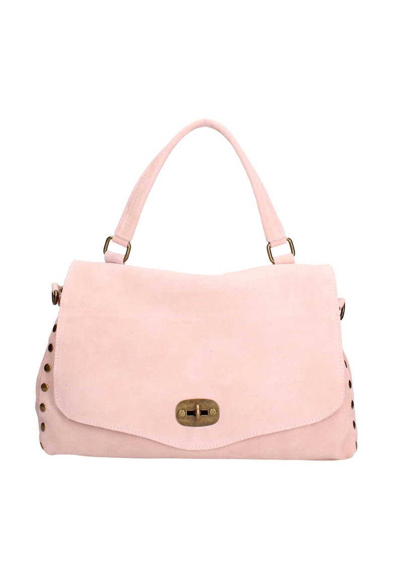 Geanta din piele intoarsa cu bareta de umar Zelia Elite