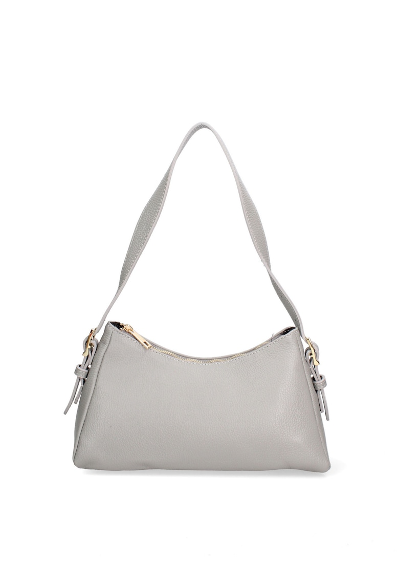 . Geanta din piele cu bareta de umar Calliope - Gri