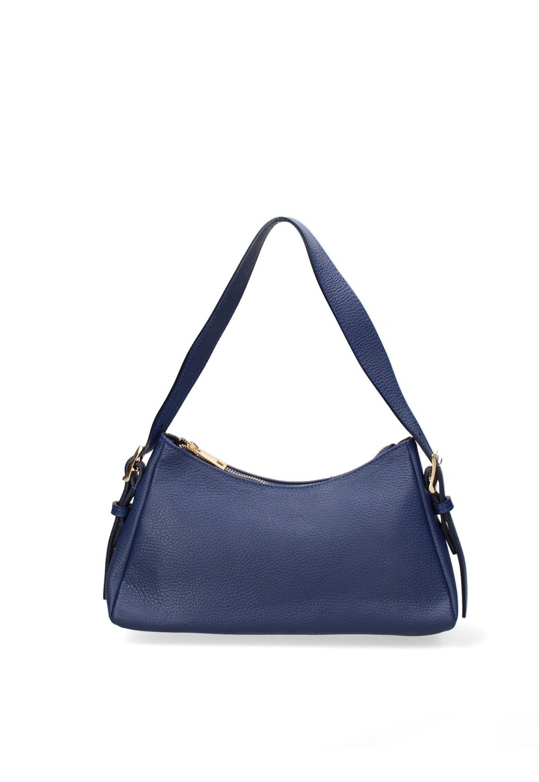 . Geanta din piele cu bareta de umar Calliope - Bleumarin