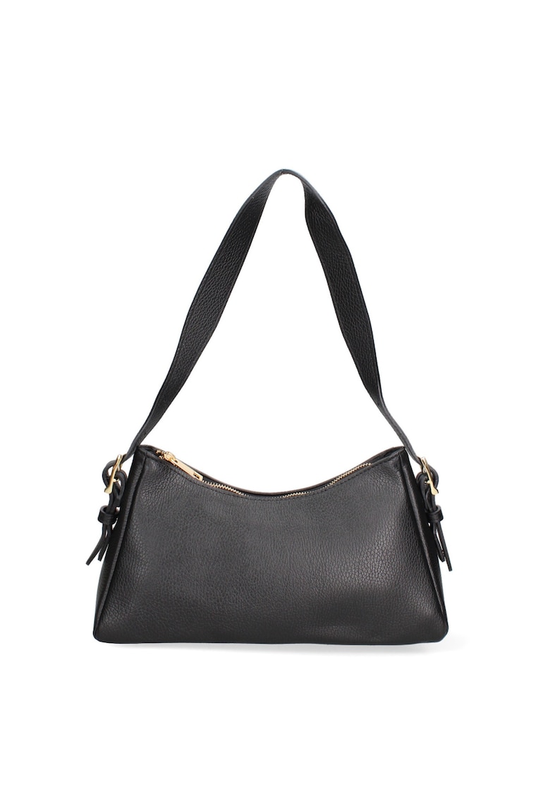 . Geanta din piele cu bareta de umar Calliope - Negru