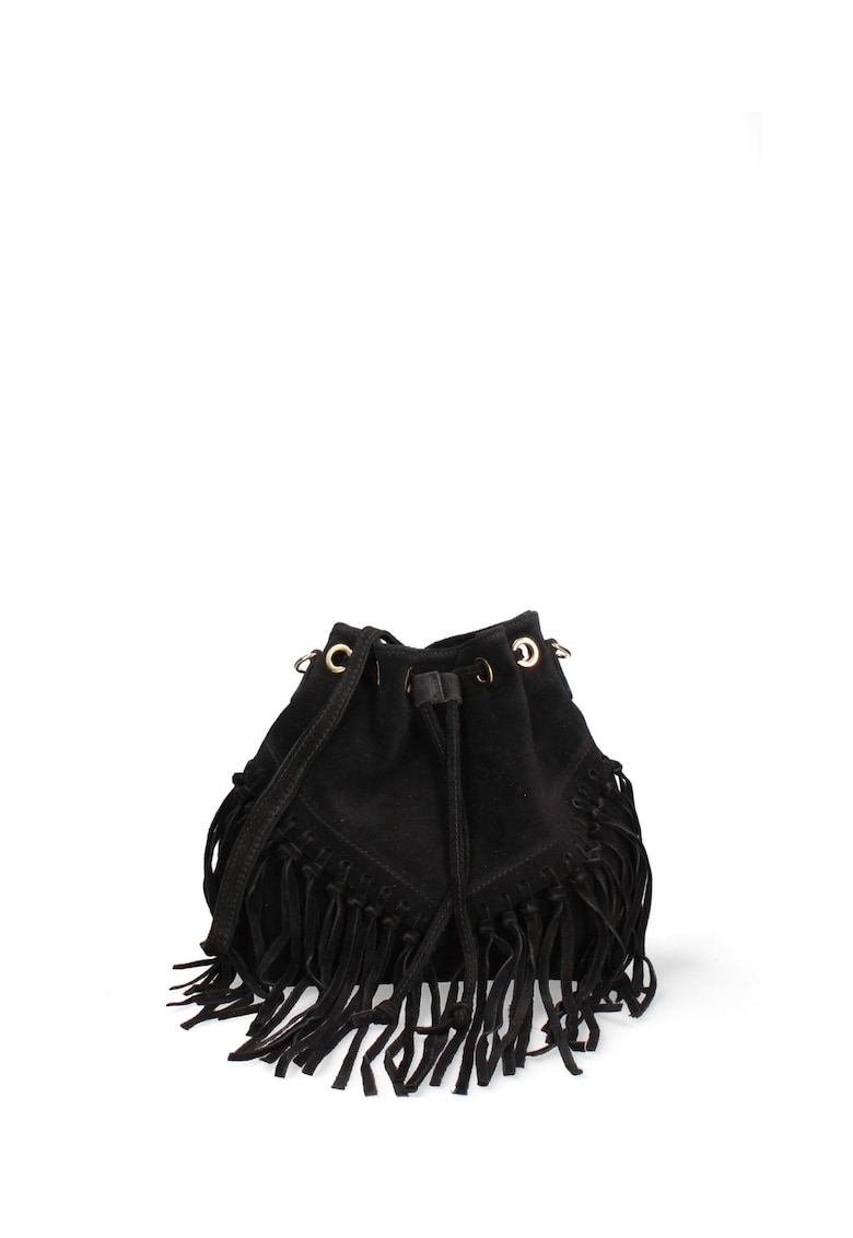 Geanta bucket din piele intoarsa Umbria Plus