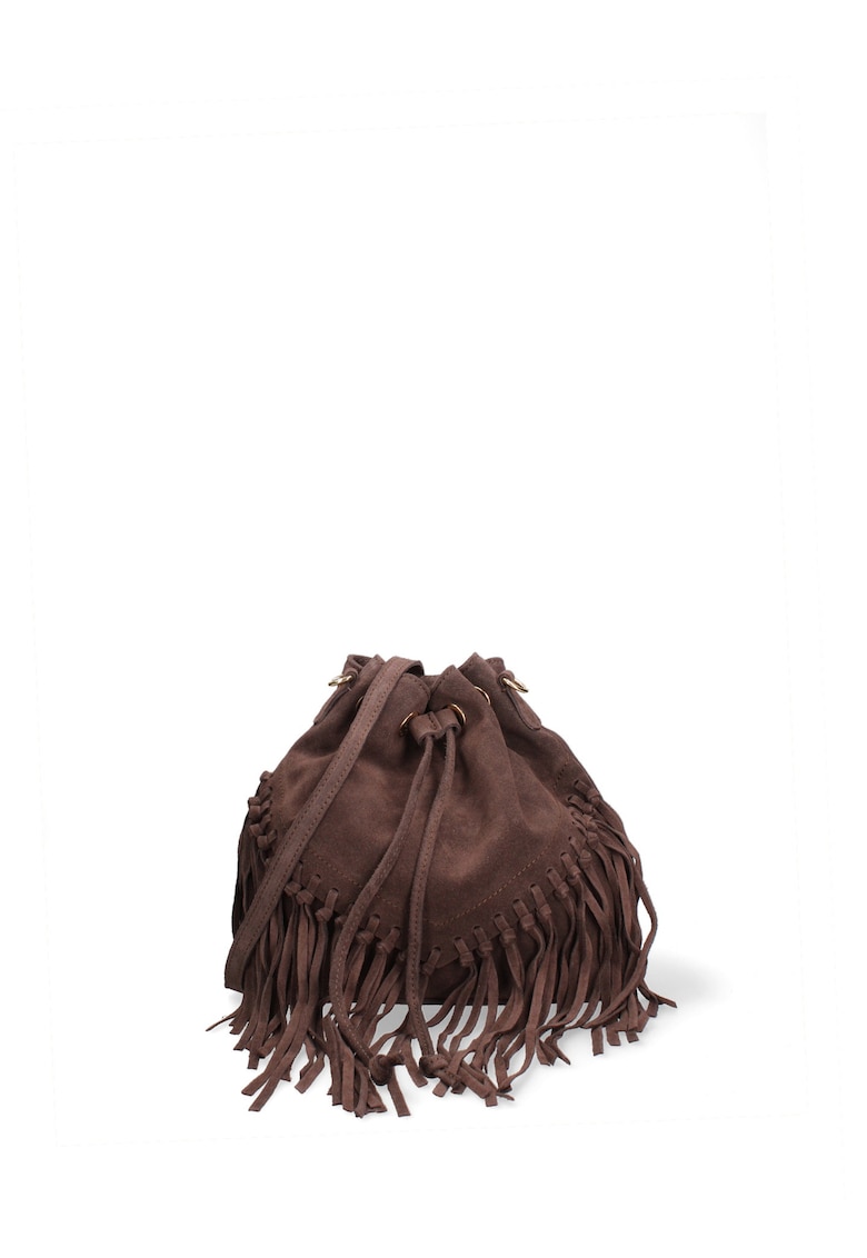 Geanta bucket din piele intoarsa Umbria Plus