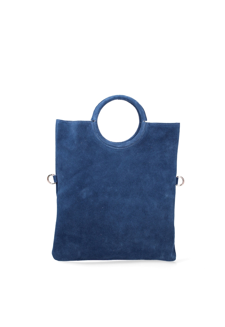 Geanta din piele intoarsa cu maner si etui interior detasabil Zelia Geanta din piele intoarsa cu maner si etui interior detasabil Zelia