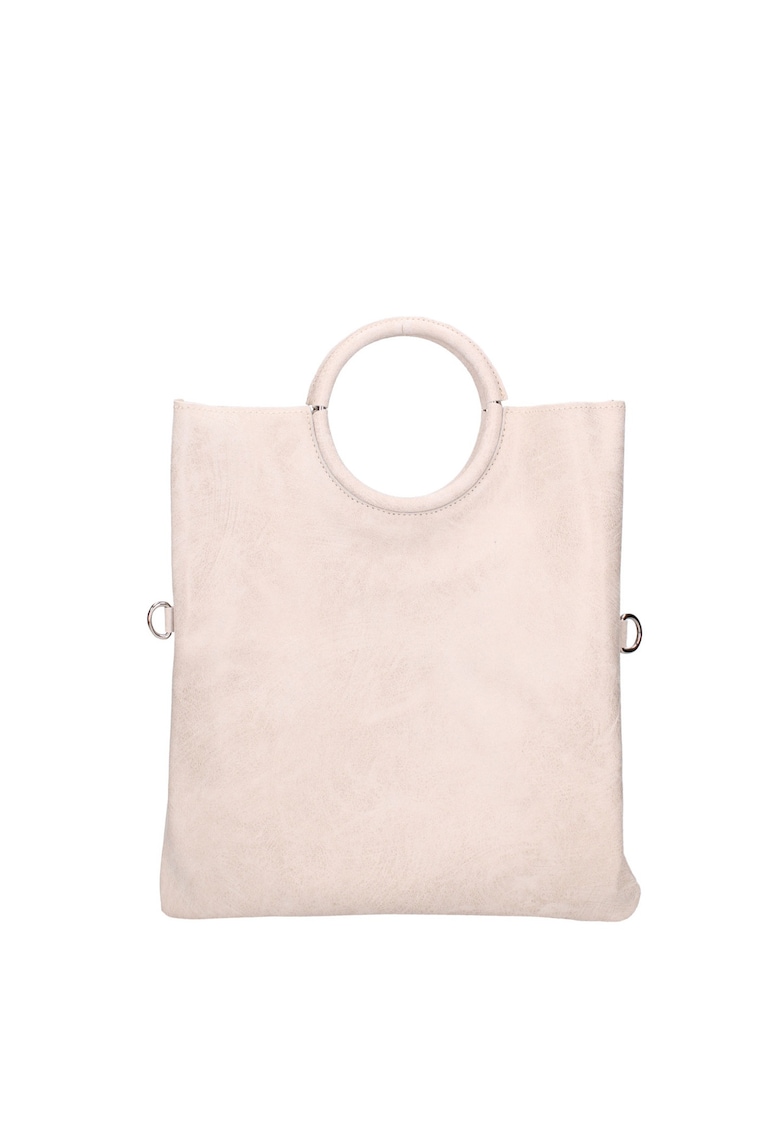 Geanta din piele intoarsa catifelata cu maner si bareta de umar