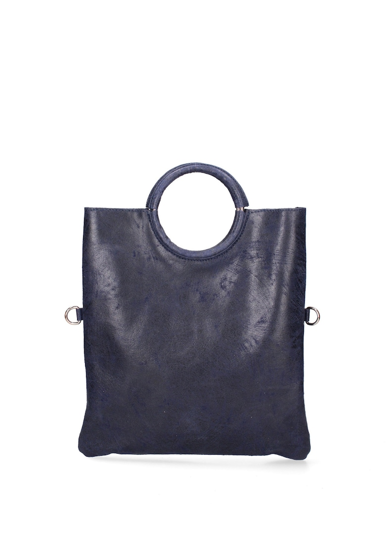 Geanta din piele intoarsa catifelata cu maner si bareta de umar