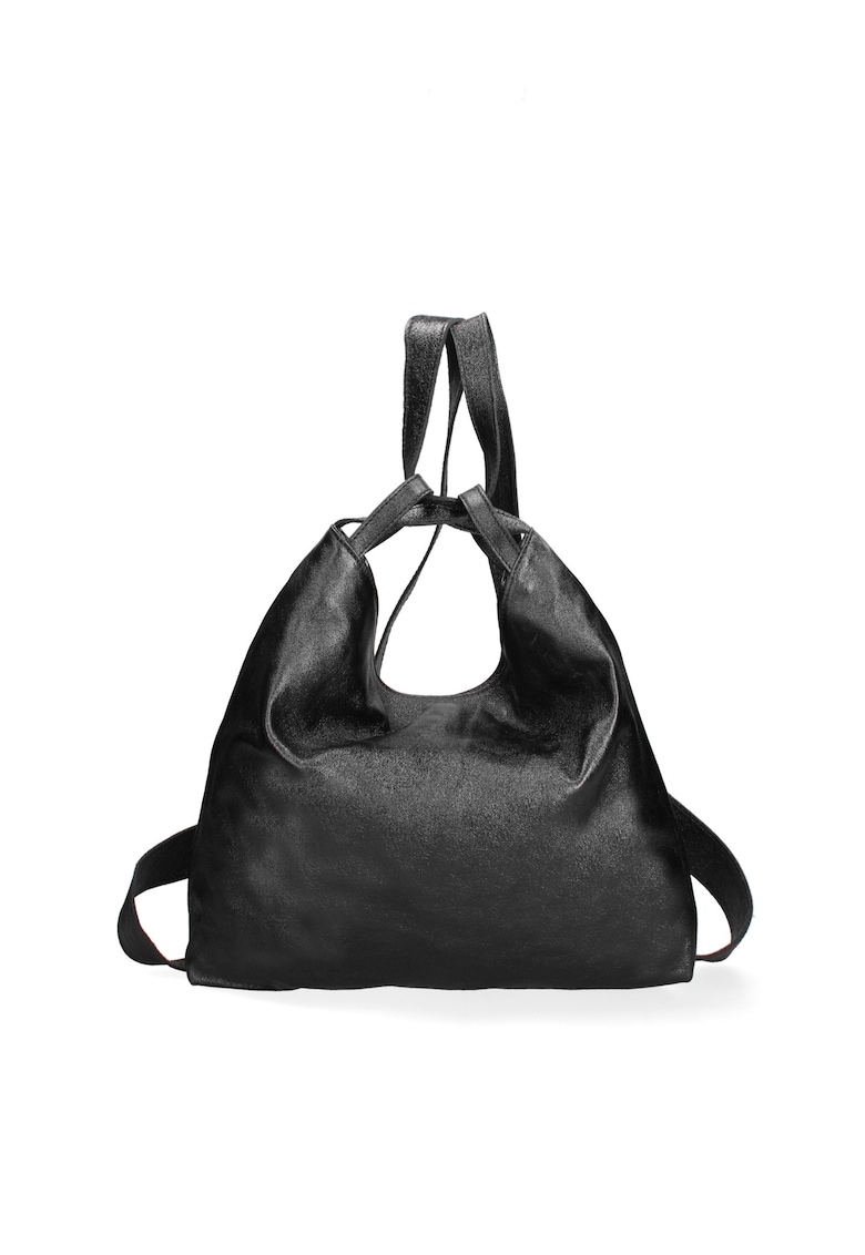 Geanta hobo din piele Edera - Negru