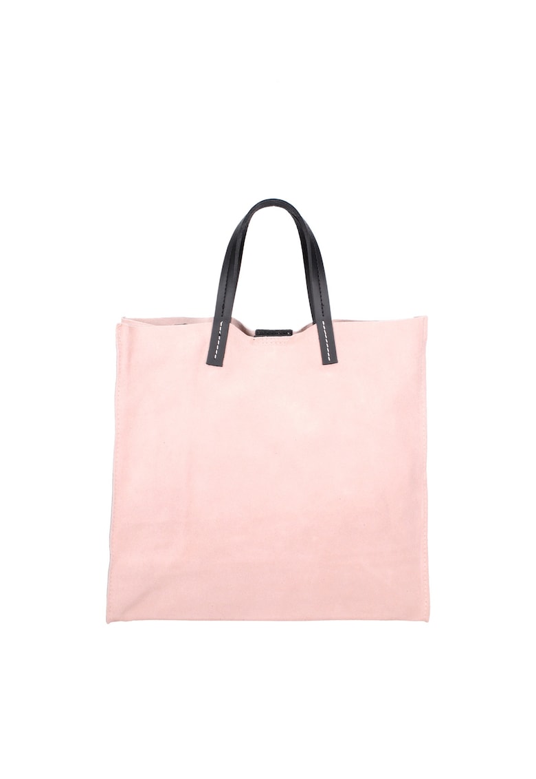 Geanta tote din piele intoarsa cu etui detasabil Novara Lux