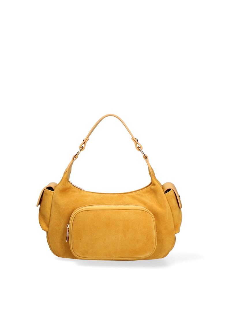 Geanta din piele intoarsa cu bareta de umar Ardena