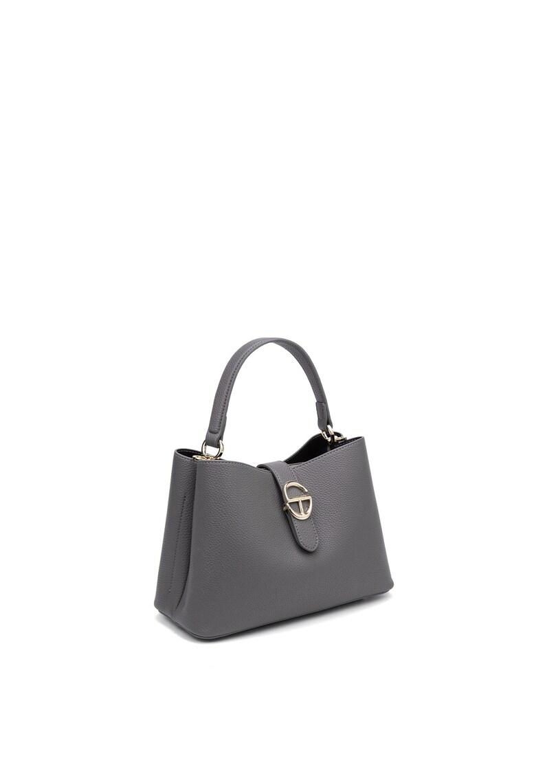 Geanta din piele ecologica cu maner si bareta detasabila Valora - Gri