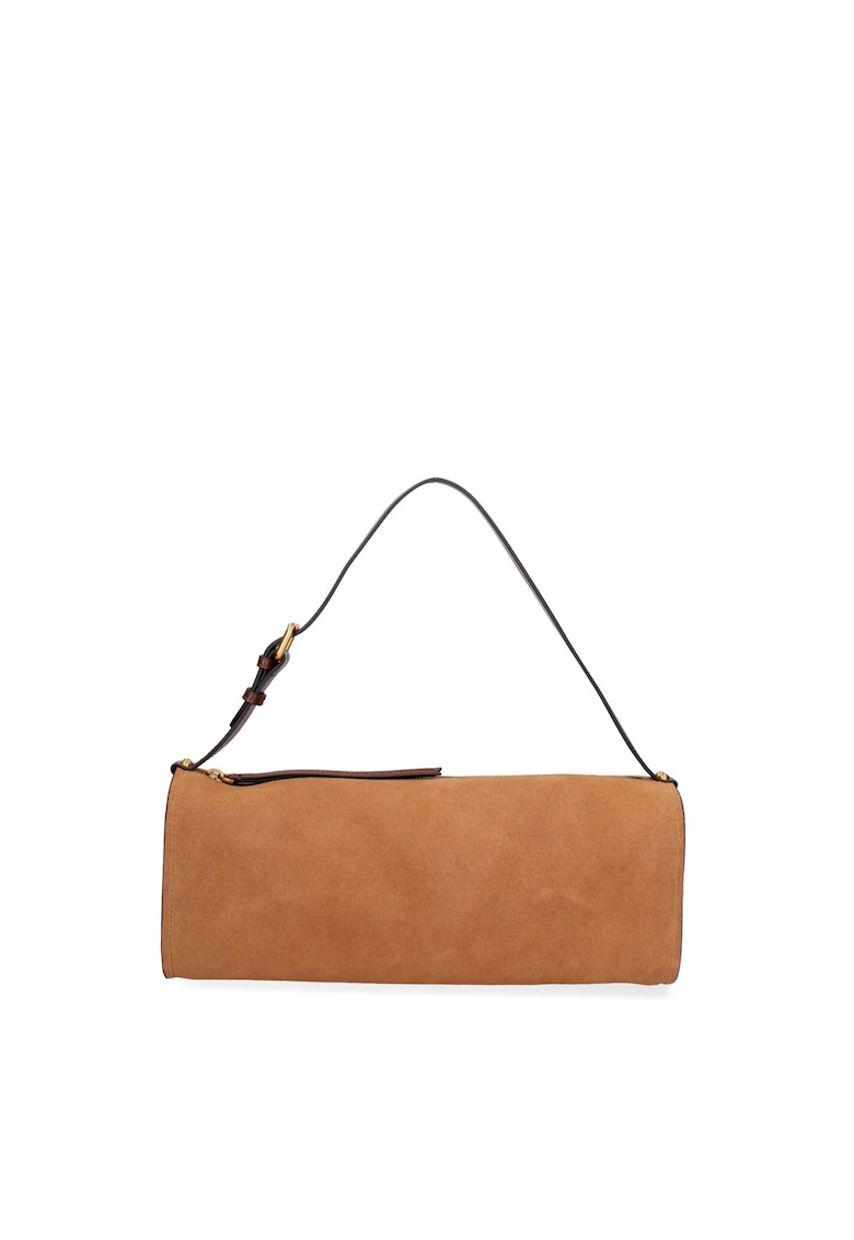 Geanta baguette din piele intoarsa Valoria Chic