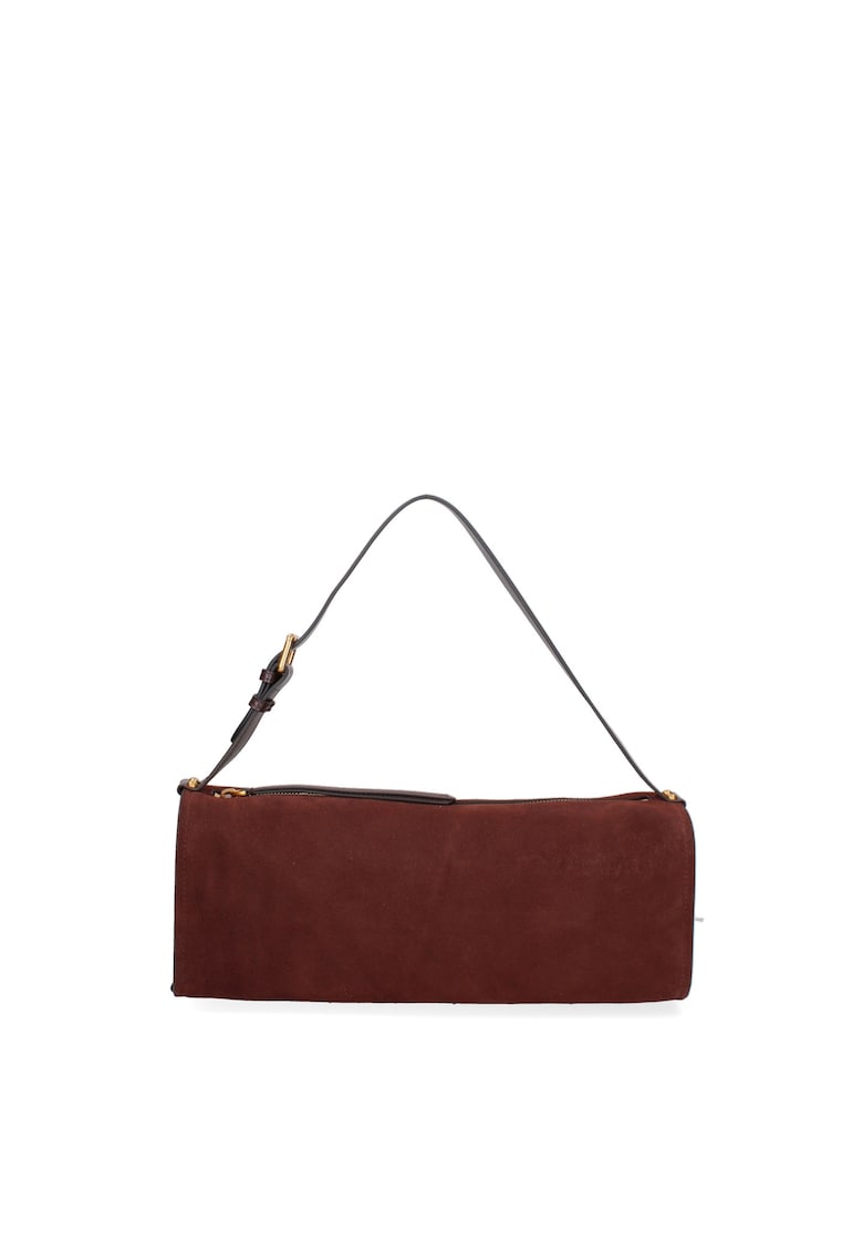 Geanta baguette din piele intoarsa Valoria Chic