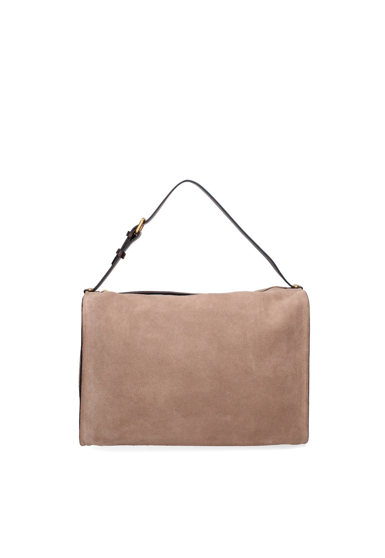 Geanta din piele intoarsa cu bareta de umar Cielia