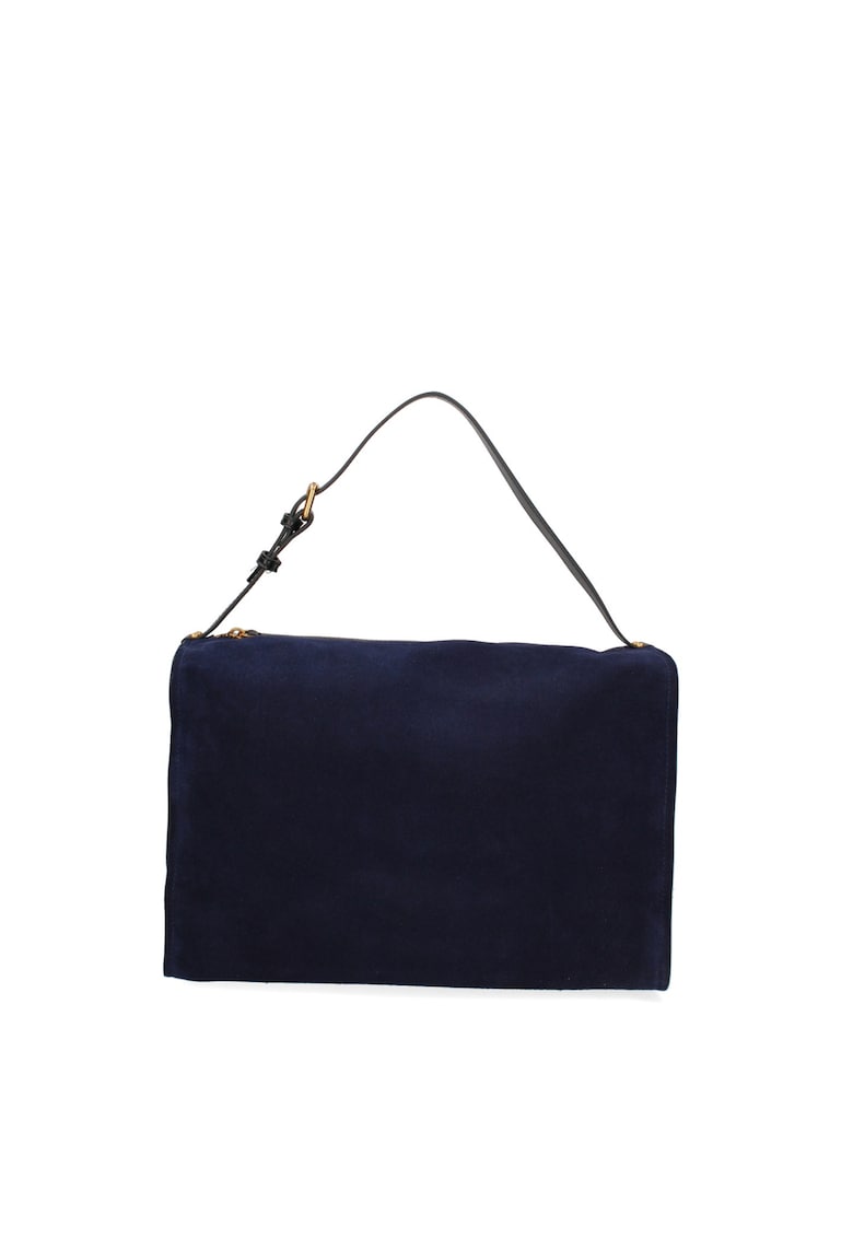 Geanta din piele intoarsa cu bareta de umar Cielia