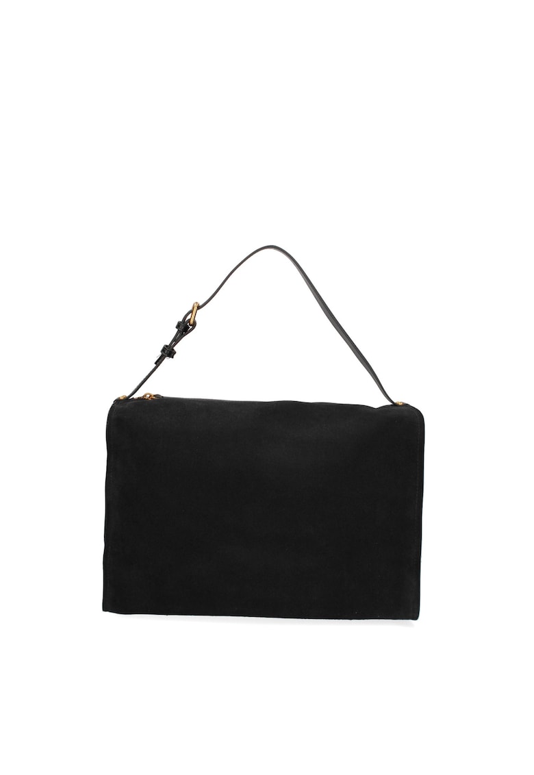 Geanta din piele intoarsa cu bareta de umar Cielia