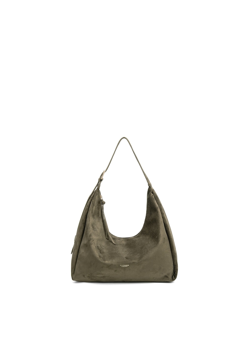 Geanta hobo de piele intoarsa ecologica