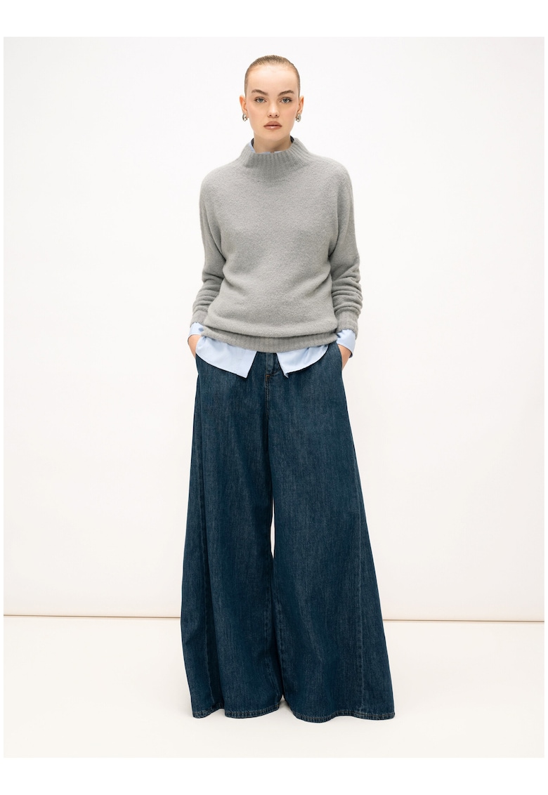 Blugi cu croiala ultra ampla Elowen - Albastru melange