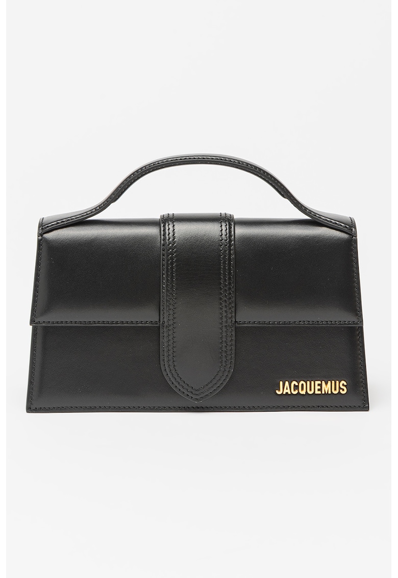 Jacquemus Geanta mica din piele cu maner si bareta de umar Bambino - Negru