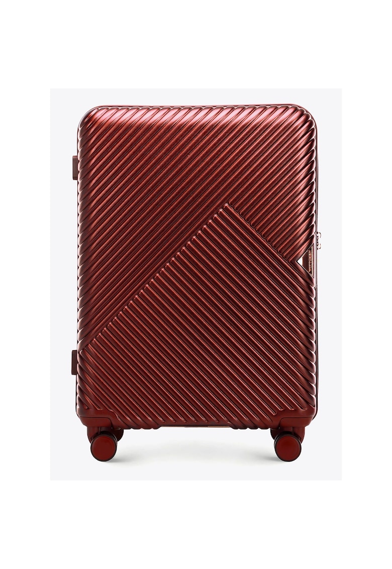 Set trolere polikarbon - roz - 56-3P-841 - 56-3P-842 - 56-3P-843 - 100% polikarbon - 4 roti - sistem TSA