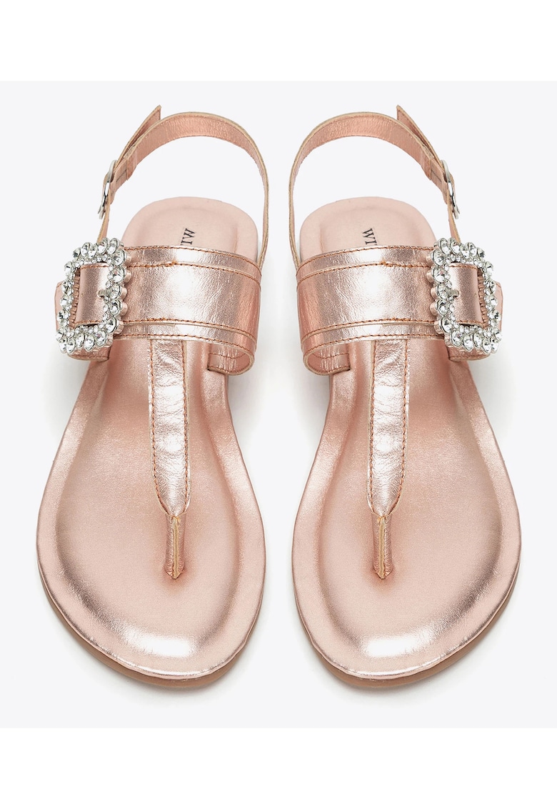 Sandale dama piele naturala - roz - design elegant - Roz