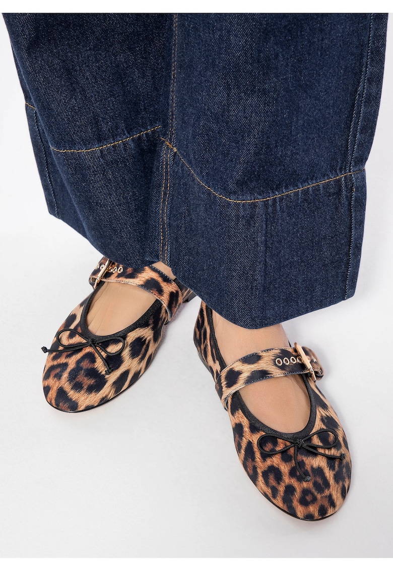Wittchen Balerini leopard - toc plat - negru/maro - material sintetic